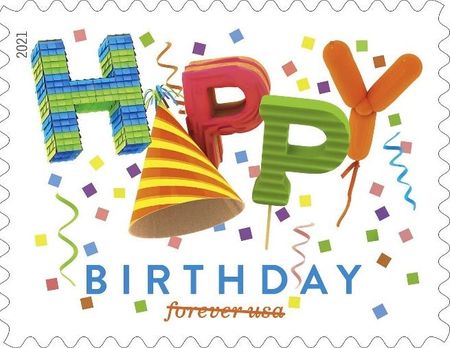 100 Happy Birthday Forever Stamps Unused Postage Stamps for Mailing